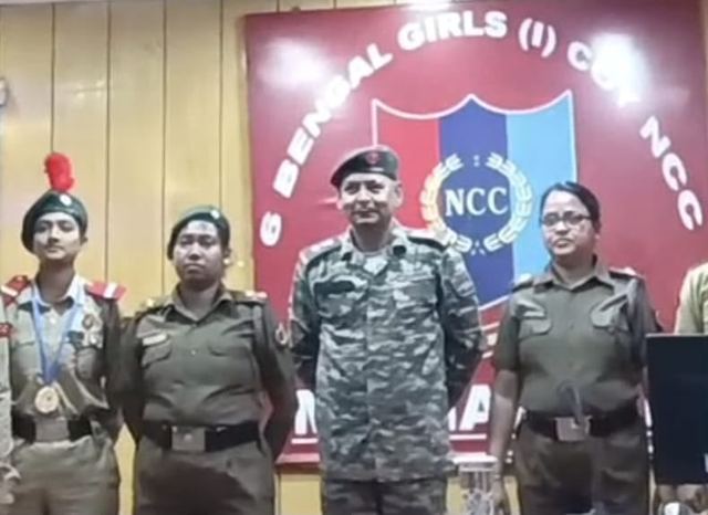 NCC cadets of Mahishadal Girls' College