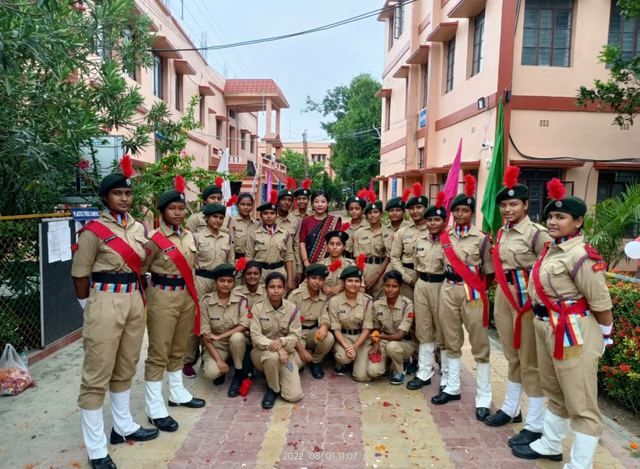NCC cadets of Mahishadal Girls' College