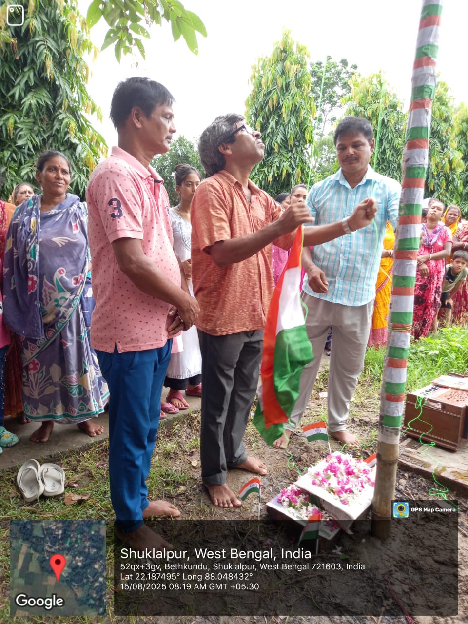Flag hoisting ceremony at Shuklalpur under UBA outreach